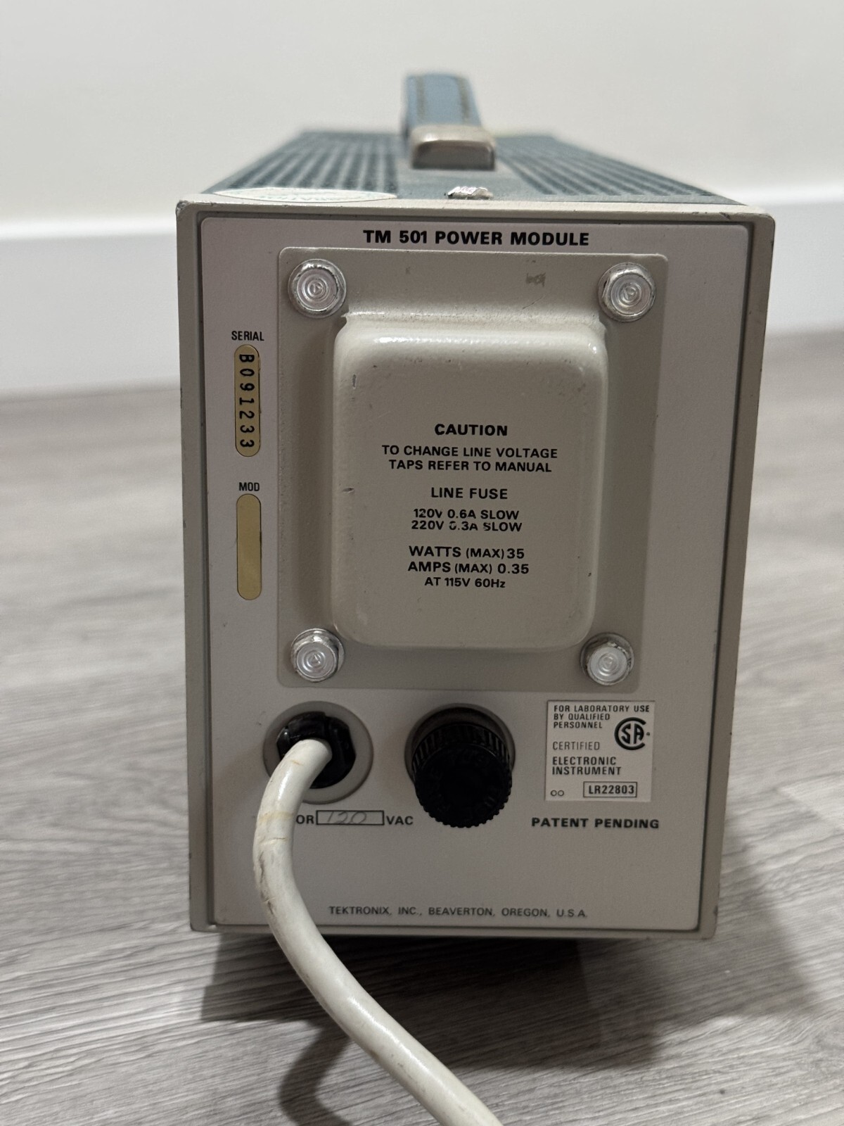 Tektronix TM501 Power Module Mainframe w/AM503 Current Probe Amplifier
