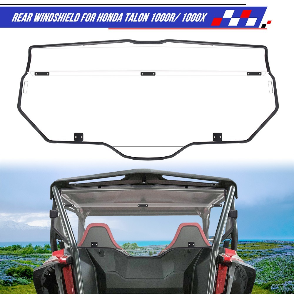 Combined Rear Windshield for Honda Talon 1000R/X 2019-2025,Replace 0SB73-HL6-A00