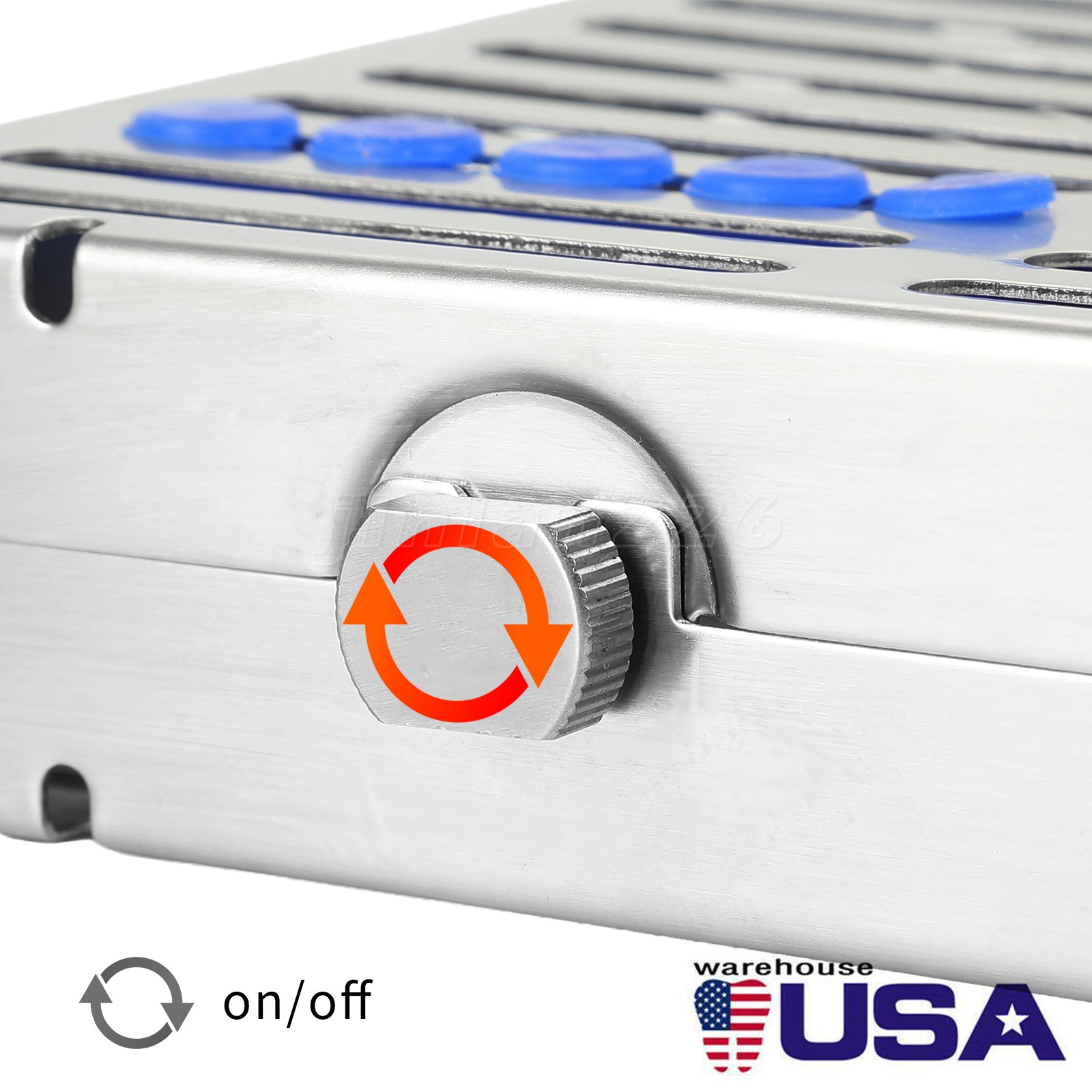 Stainless Sterilization Cassette Rack Box For 5 Surgical Dental Instruments