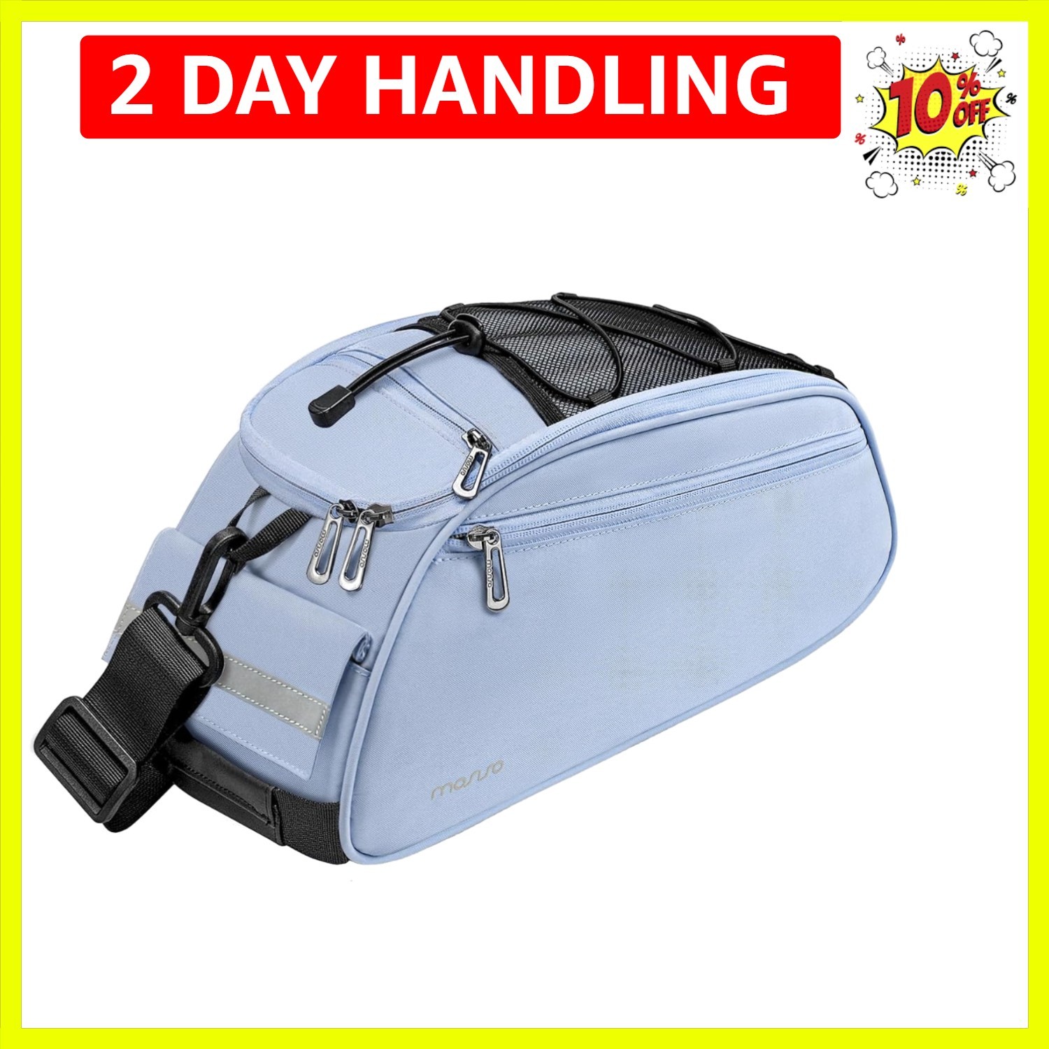 Bike Rack Bag, Waterproof Bicycle Trunk Pannier Rear Seat Pouch Cycling Bike ...