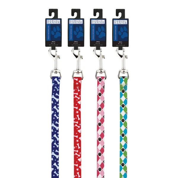 Casual Canine Pooch Patterns Dog Lead – Select Size/Style