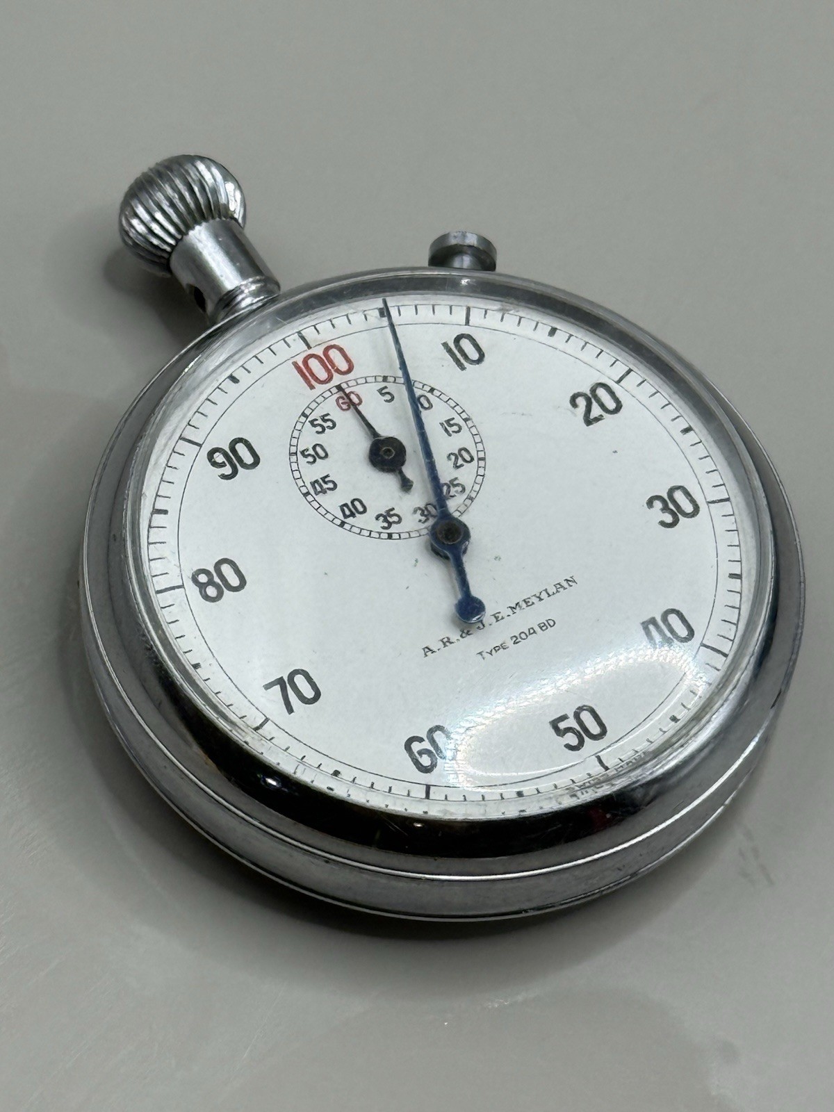 A.R. & J.E. Meylan Type 204BD Mechanical Wind Up Stop Watch