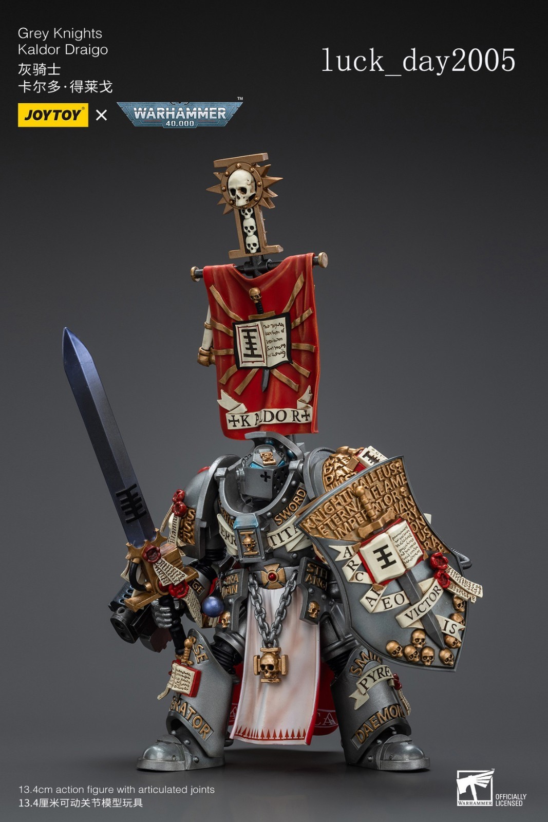JOYTOY x Warhammer 40K Grey Kinghts Kaldor Draigo 1/18 Action Figure