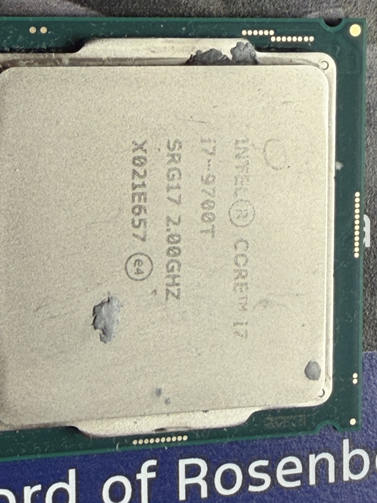 Intel Core i7-9700T CPU - SRG17 TESTED