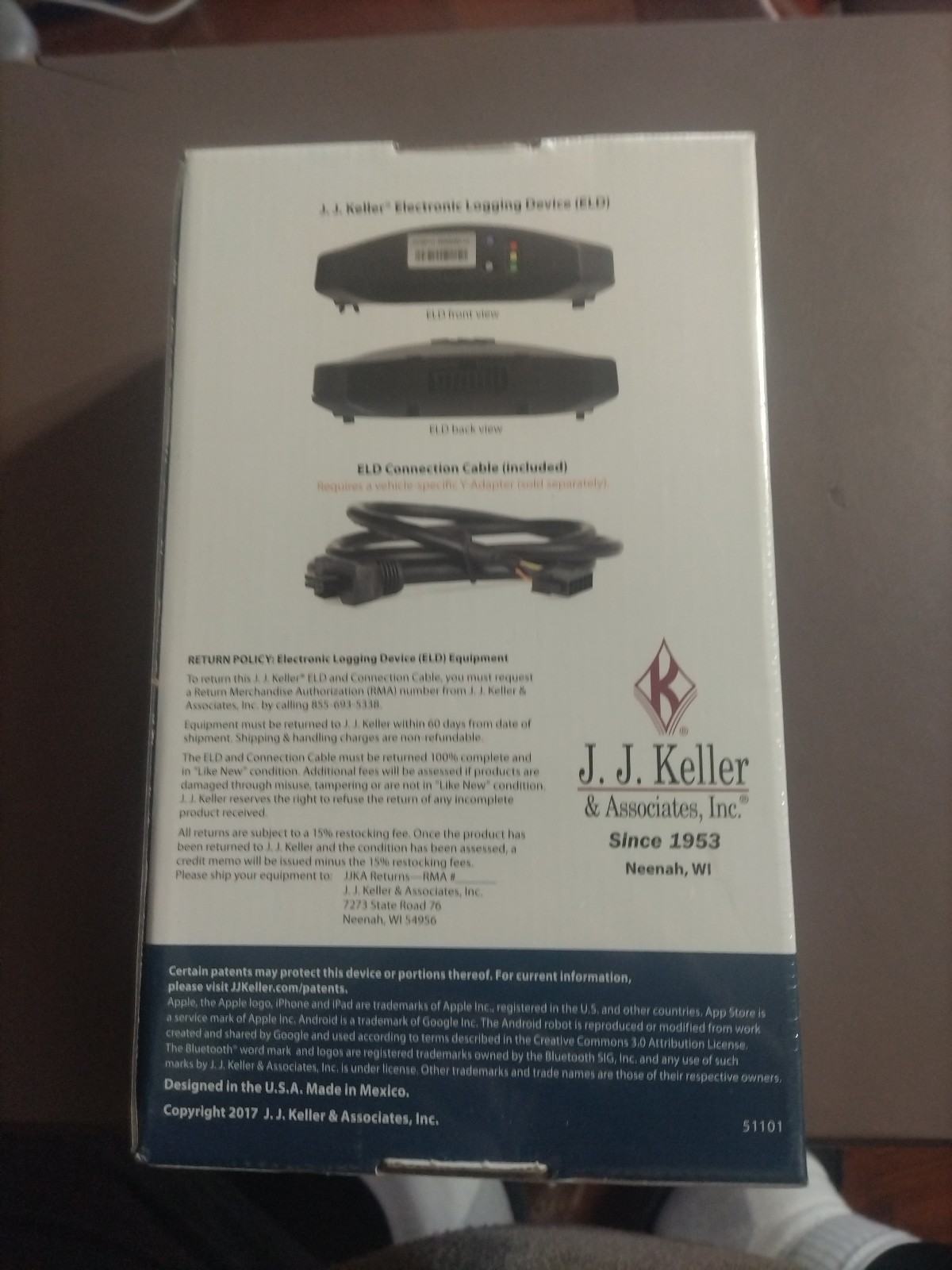 J.J. KELLER ELD ELOG ELECTRONIC LOGGING DEVICE