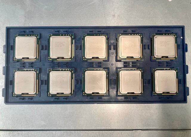 Lot of 10 Intel Xeon L5630 Quad-Core CPU Processors. CLEAN! (No Paste)