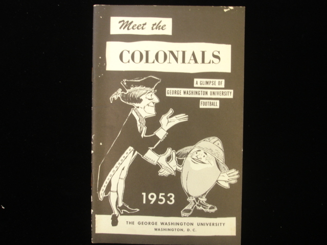 1953 George Washington University Colonials Football Guidebook EX+