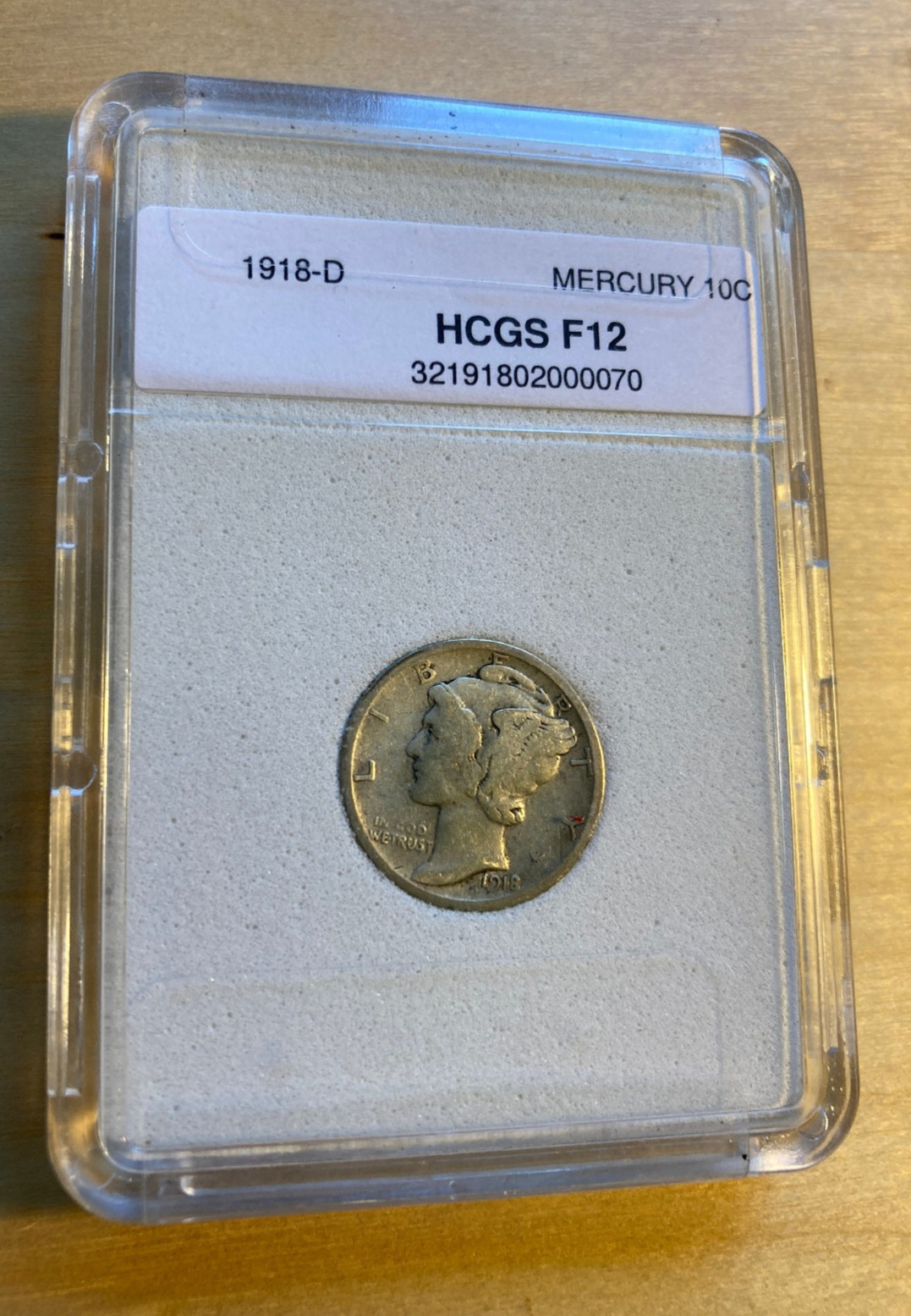 MERCURY DIMES, 4 SLABBED DIMES, FINE, VF...MINT MARKS