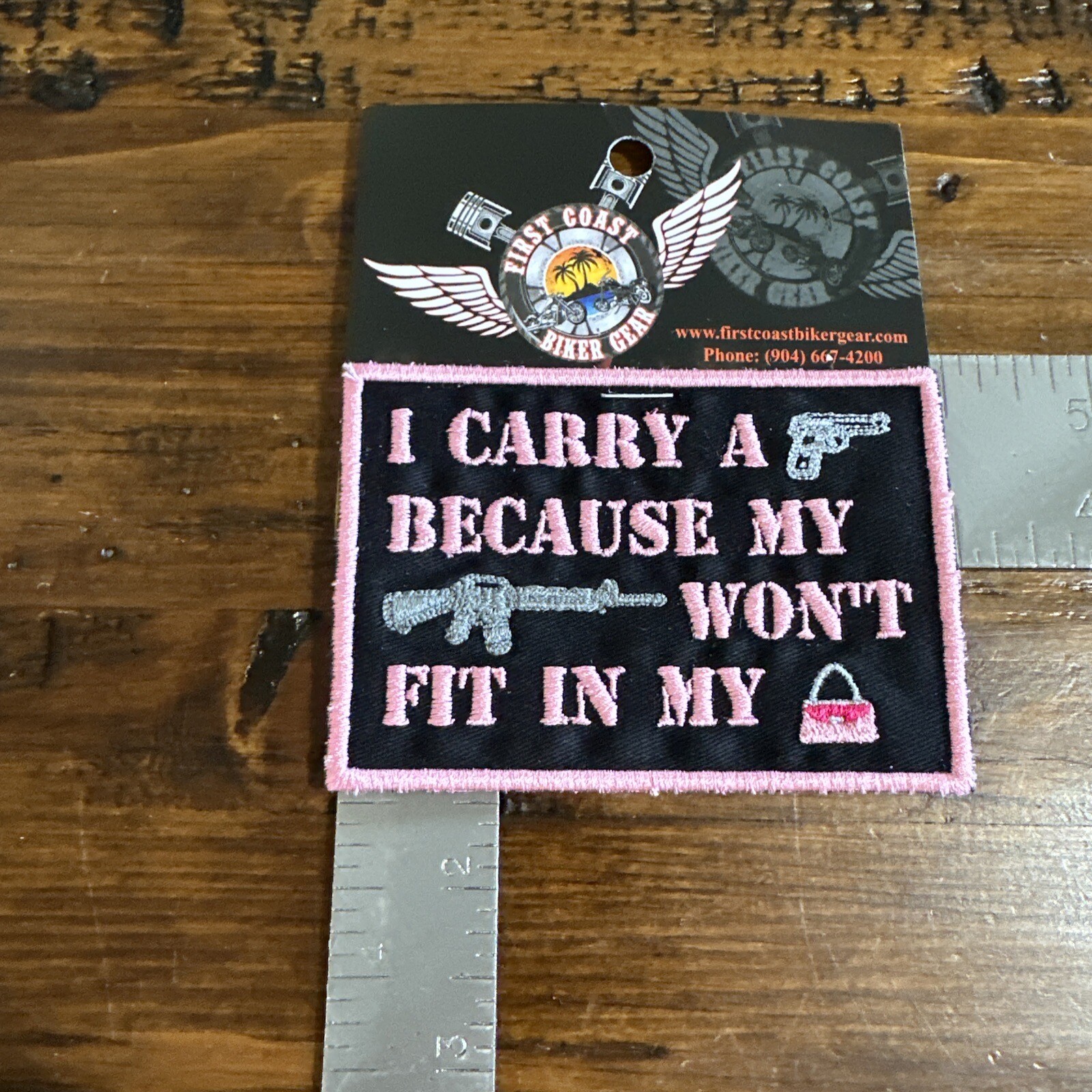 I Carry A # Because My # Won’t Fit In My Purse 4” Patch