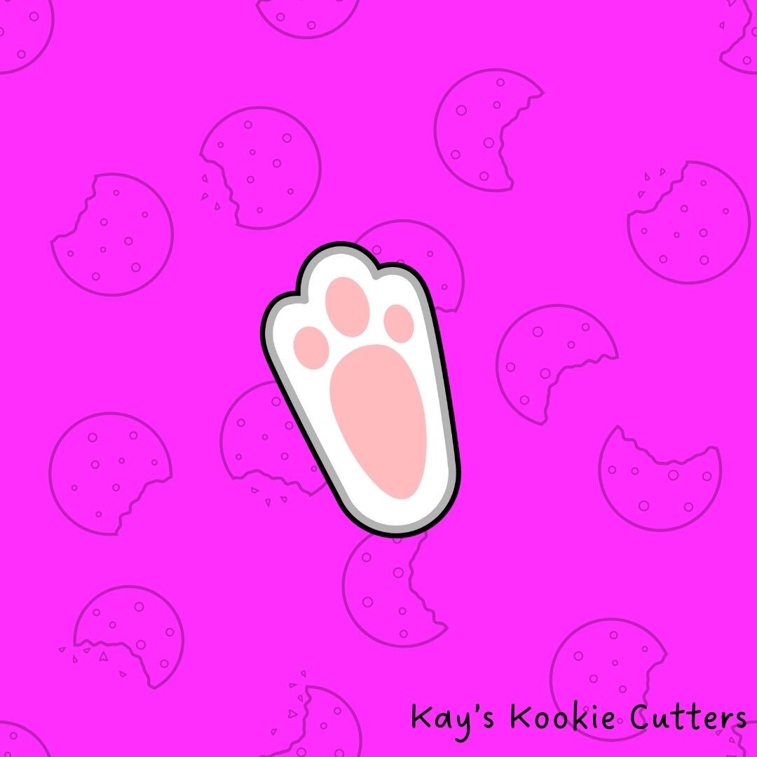 Bunny Foot 3D Printed Cookie Cutter