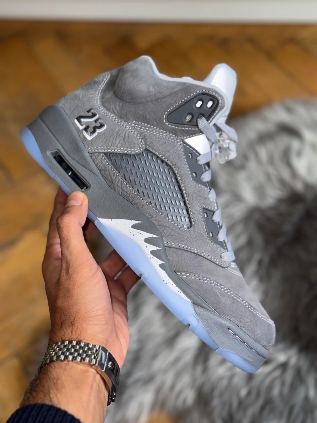 Air Jordan 5 Retro Wolf Grey 2026 DD0587-002 Men's Basketball Sneakers