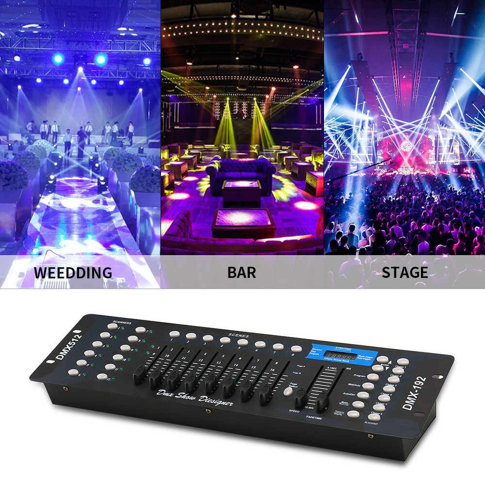 192 Channel Controller Operator Console For Stage DJ Party Lighting DMX 512