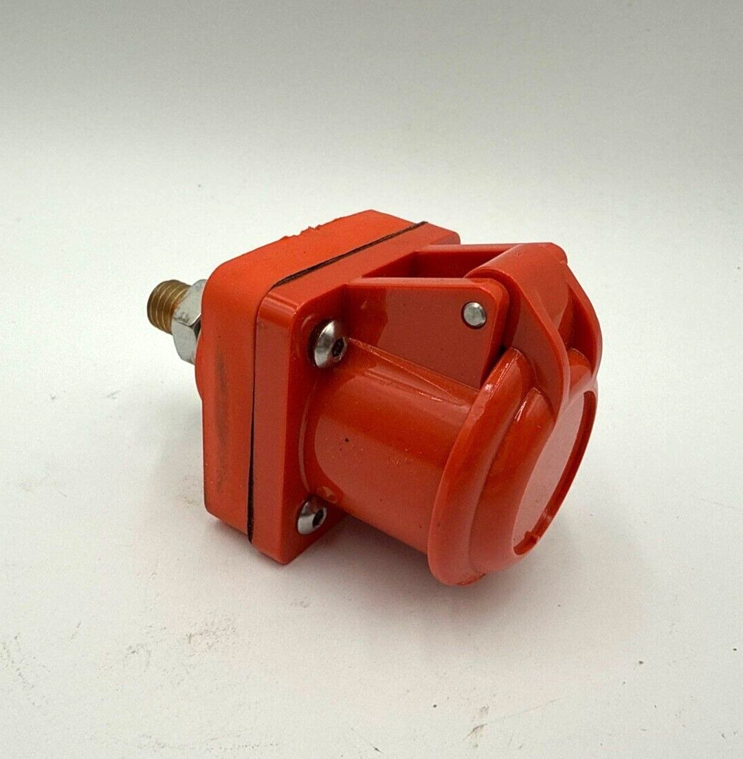 Marinco CL40MRSB-C Cam Lock CL 16 Ser Panel Mount Inlet 400A 600V Red 2/0-4/0