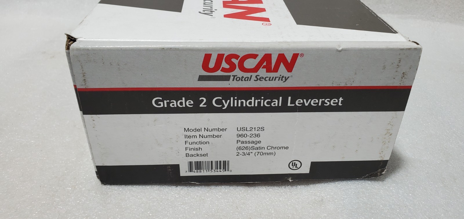 USCAN TOTAL SECURITY USL212S GRADE 2 CYLINDRICAL LEVERSET PASSAGE