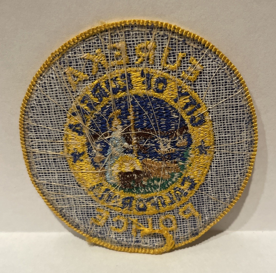 RARE NEW Eureka Police Fabric Patch 3” Diameter