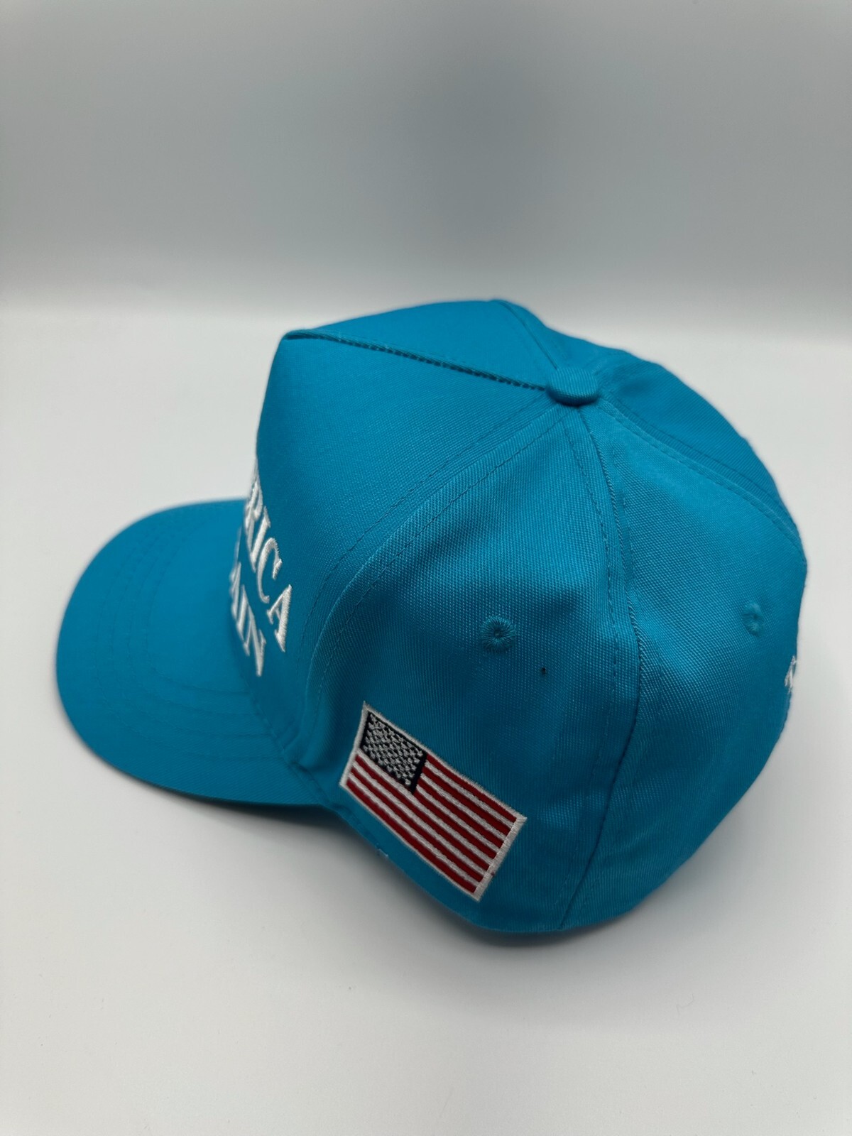 Authentic Cali-Fame MAGA 45-47 Trump Blue Made In America Trucker Hat One Size