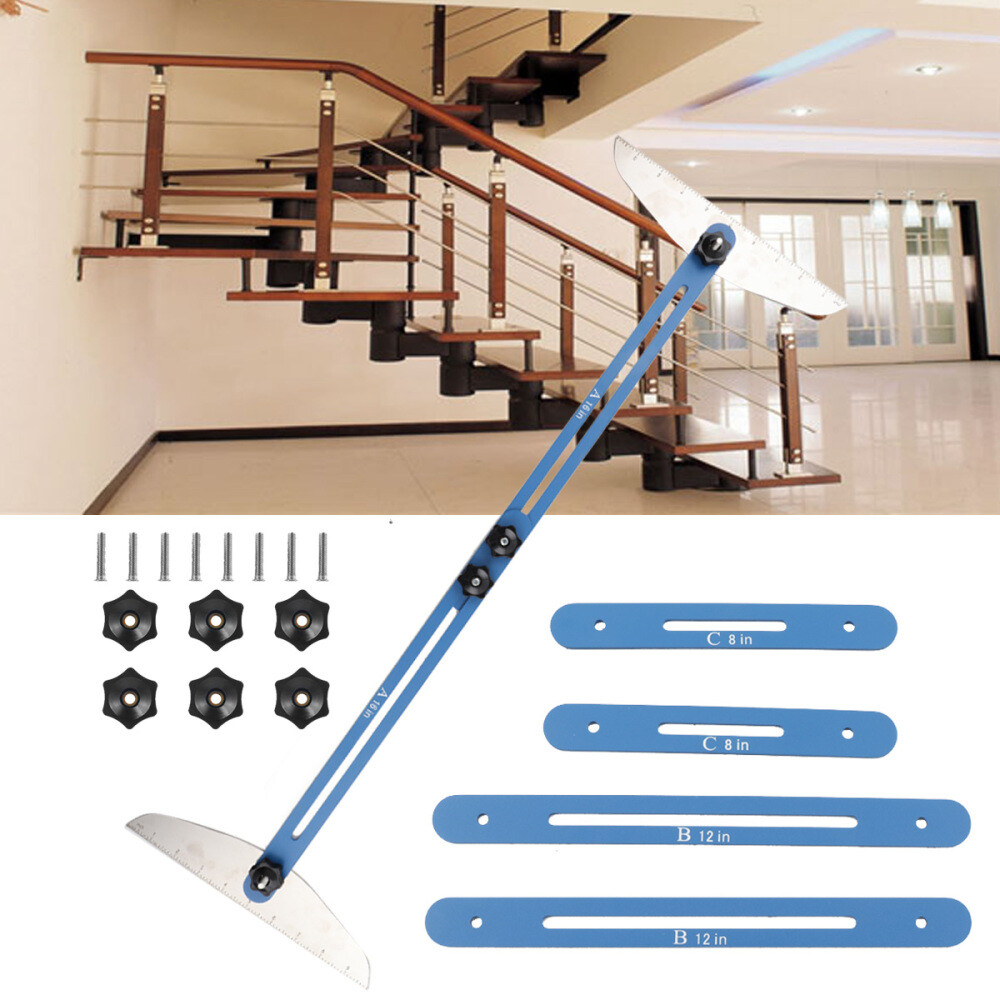 Stair Treads Gauge Template Tools Stair Jig Measuring Stair Tool Kit Portable