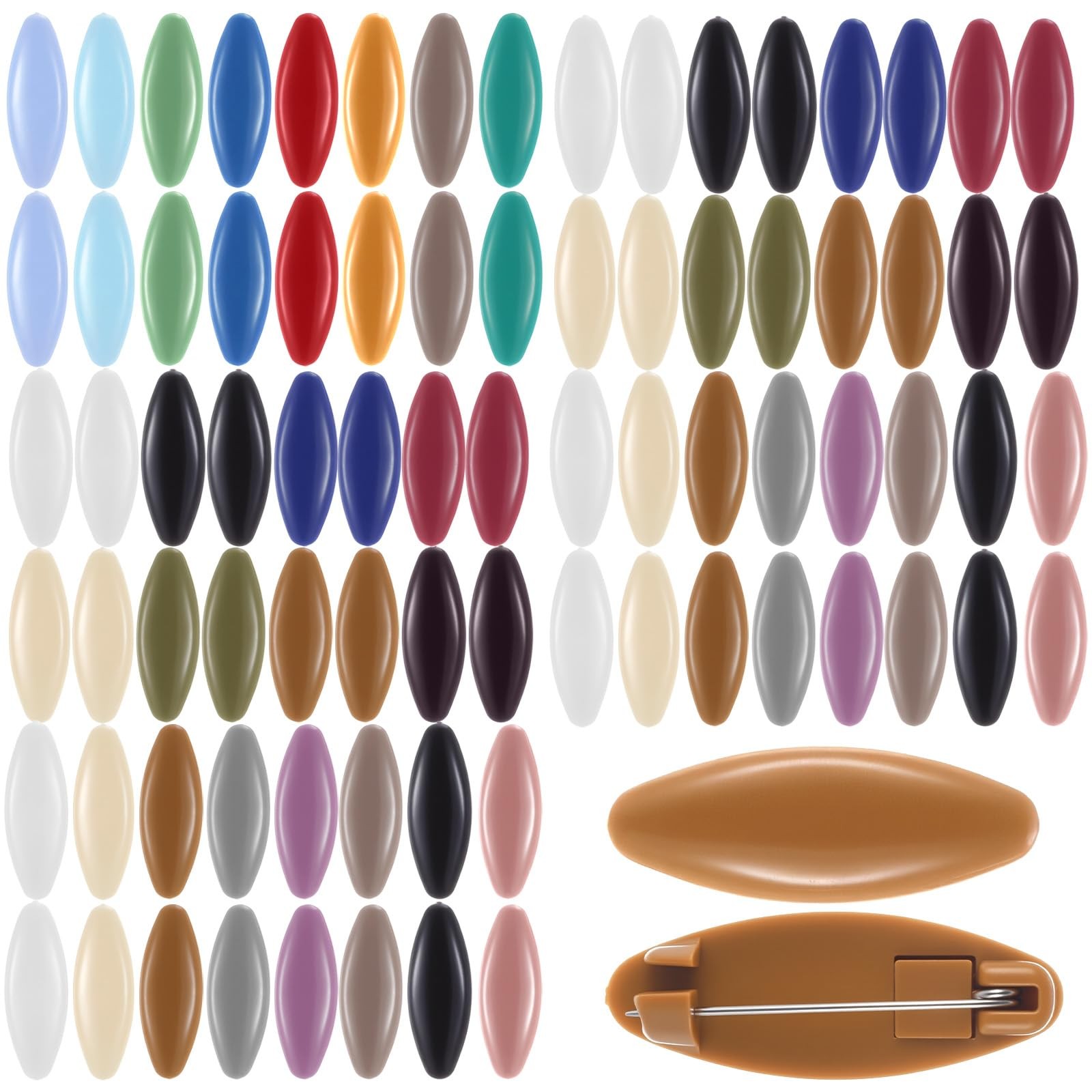 48 Pcs Hijab Pins 3.55 x 1.3 x 0.9 cm / 1.4 x 0.51 x 0.35 in, Multicolored