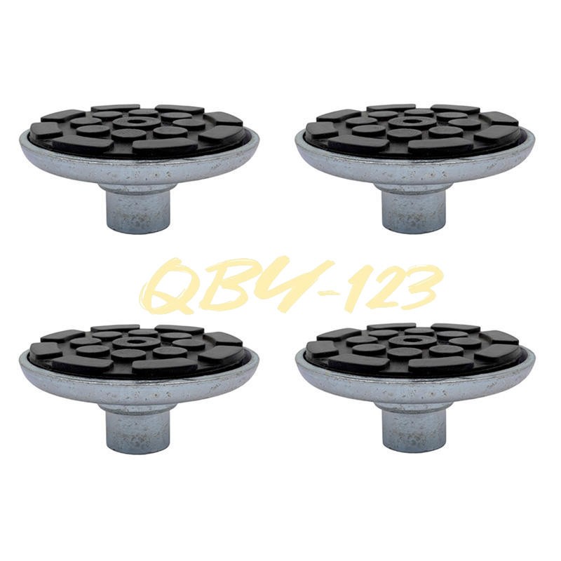 4x For Atlas Automotive Equipment Round Lift Pad With Rubber Pad (1 1/2" Peg)