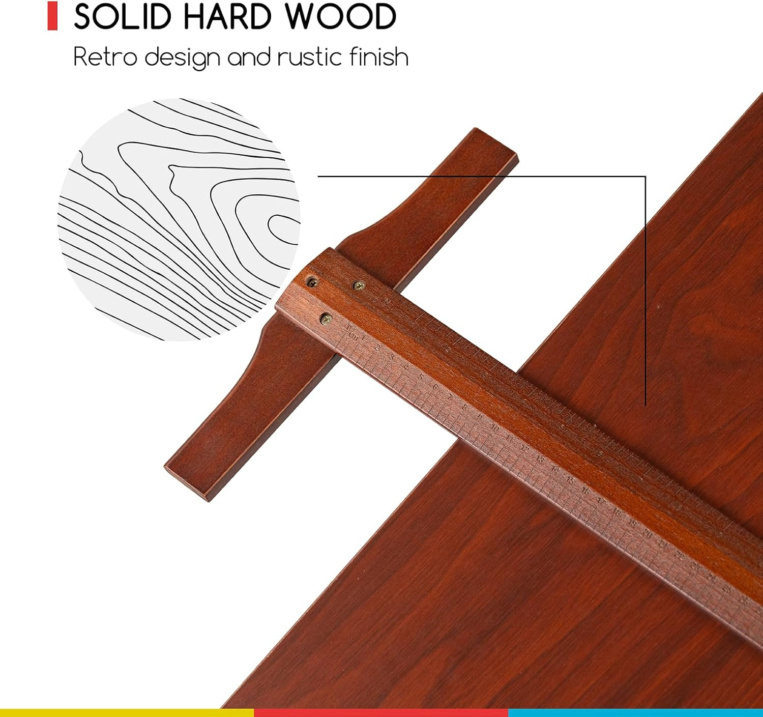MEEDEN Wood Drafting Table,Artist Drawing Table with Height Adjustable Walnut