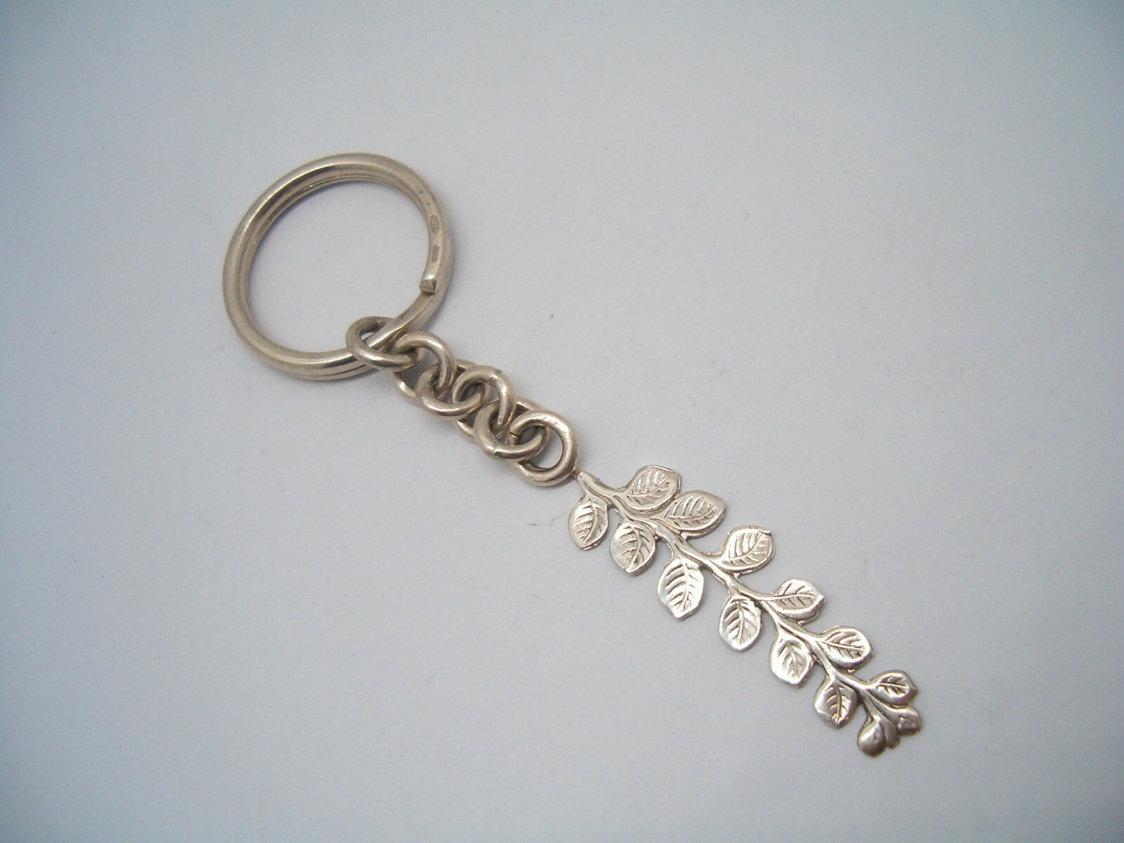 925 Silver BRANCH and LEAF Keychain