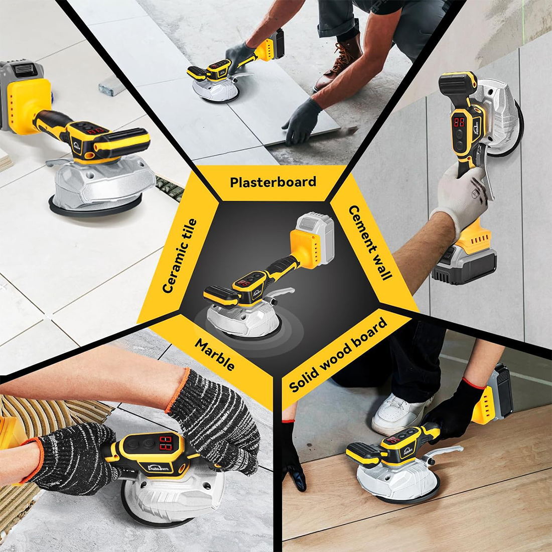 Tile Vibration Leveling Machine for Dewalt 20V Max Battery Tiler Vibrator Tools
