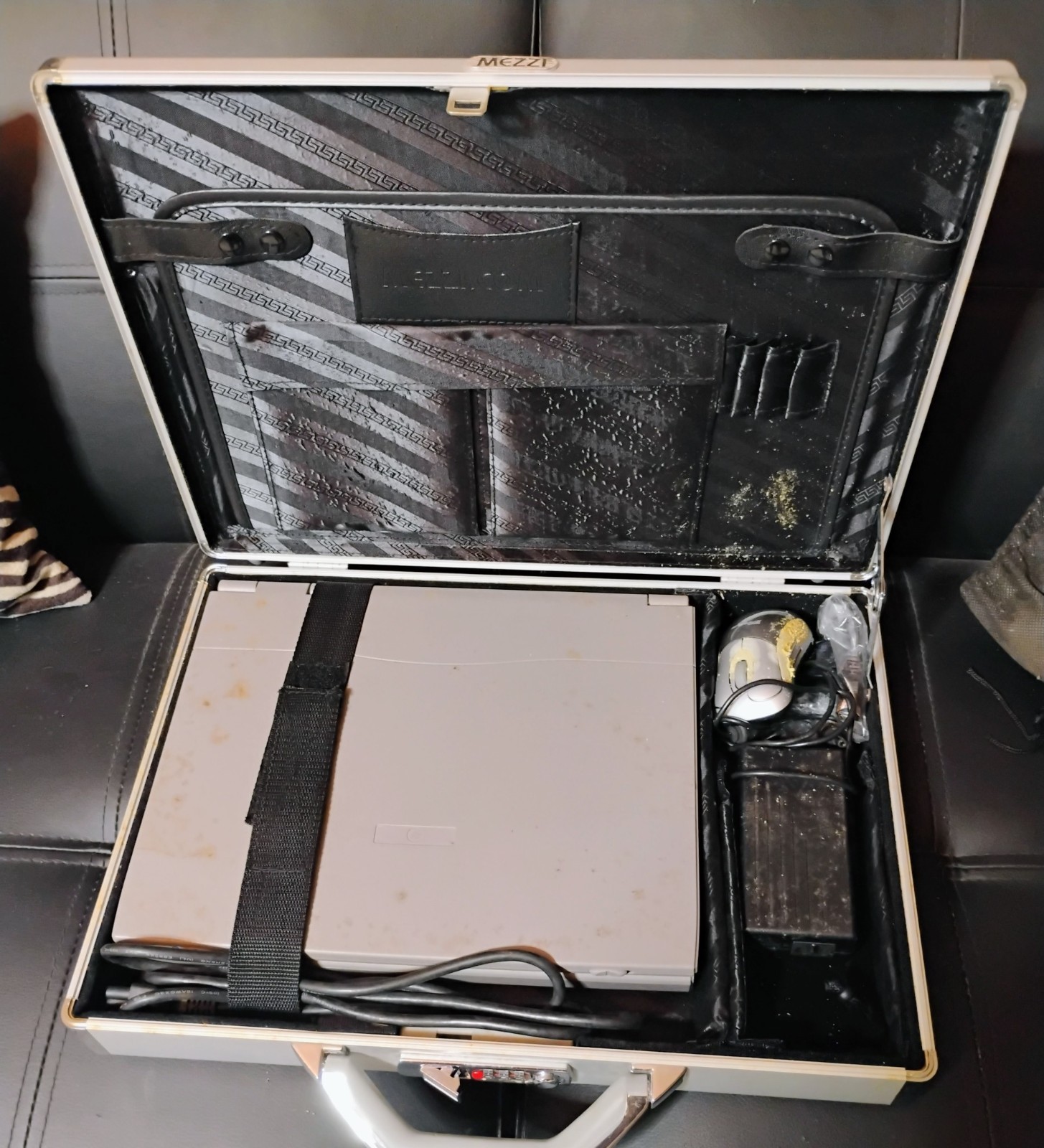 vintage laptop computer with Mezzi Aluminum case