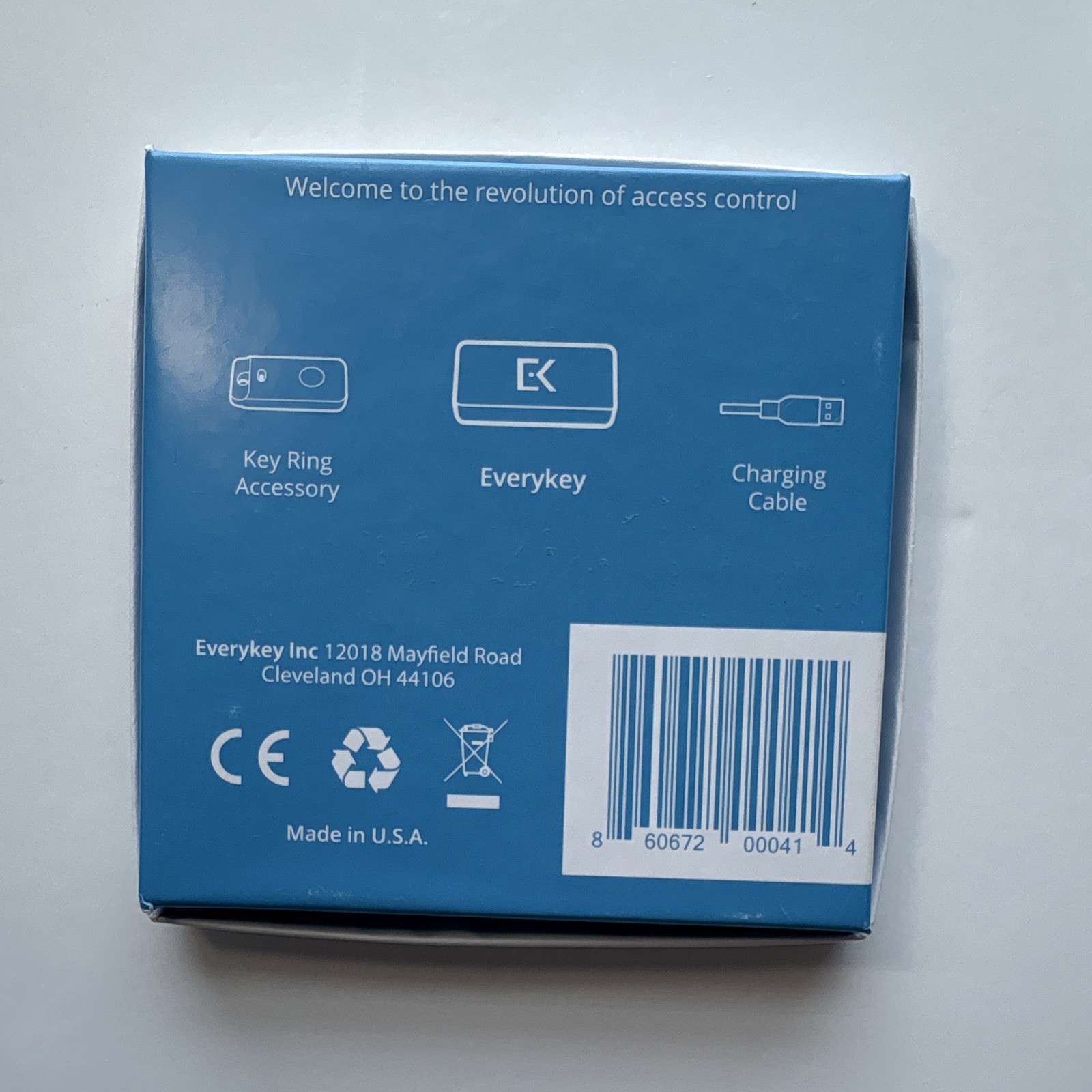 Everykey Password Manager Wireless Smart Key w/ Key Ring Accessory & Cable
