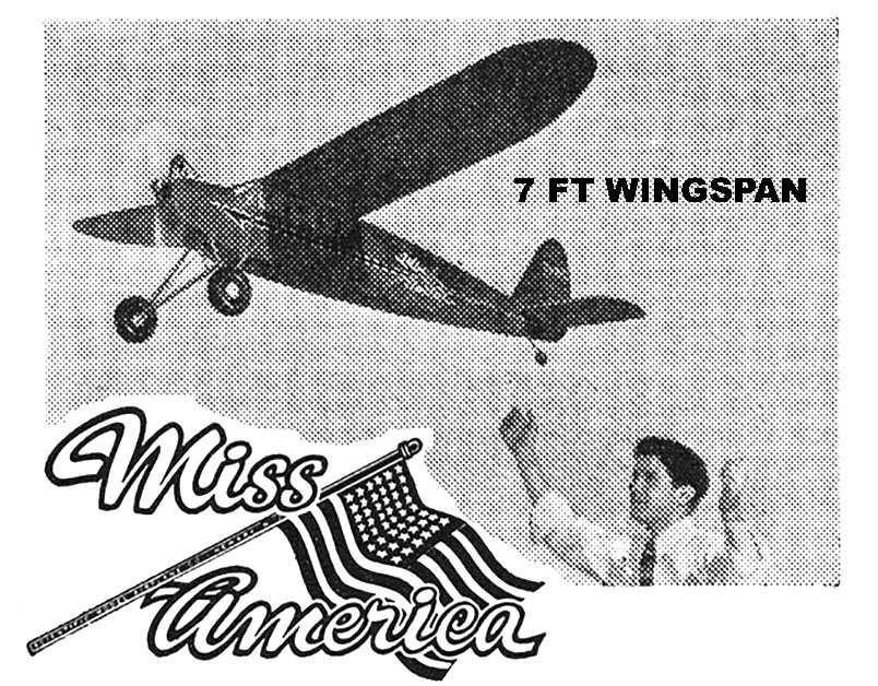 Scientific Model Airplane Plans (FF): Miss America 84" for .60 (Frank Zaic-1935)