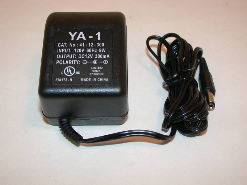 YA-1 Keyboard Power Adapter, (Replaces Yamaha PA-1), 110 VAC to 12 VDC, 300 mA