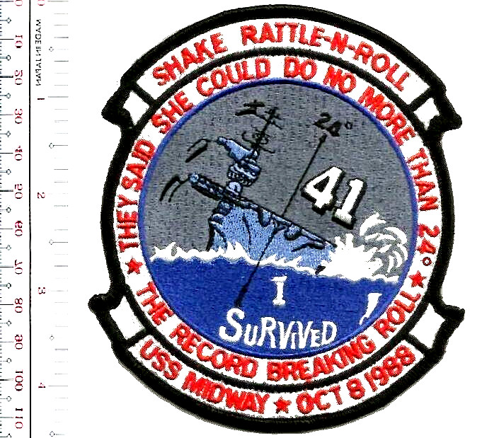 US Navy USN USS Midway CVS 41 Aircraft Carrier 198 I Survived 24 % NO TARIFF