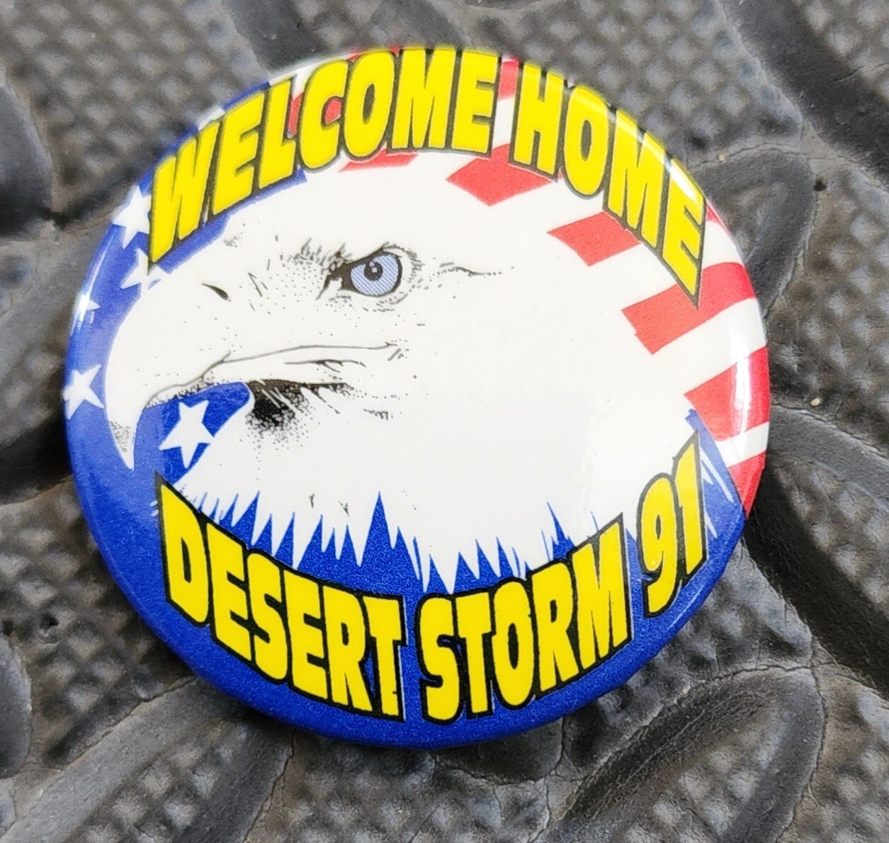 Desert Storm Welcome Home Button 1991