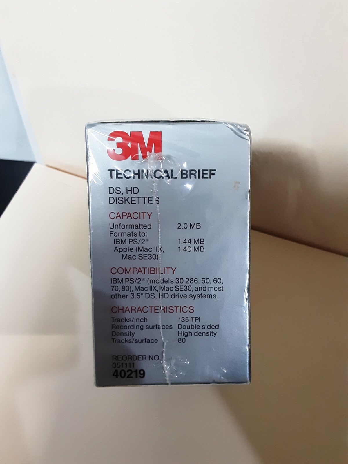 3M Diskettes 3.5" High Density DS HD_Double Sided_15 Pack_IBM Formatted