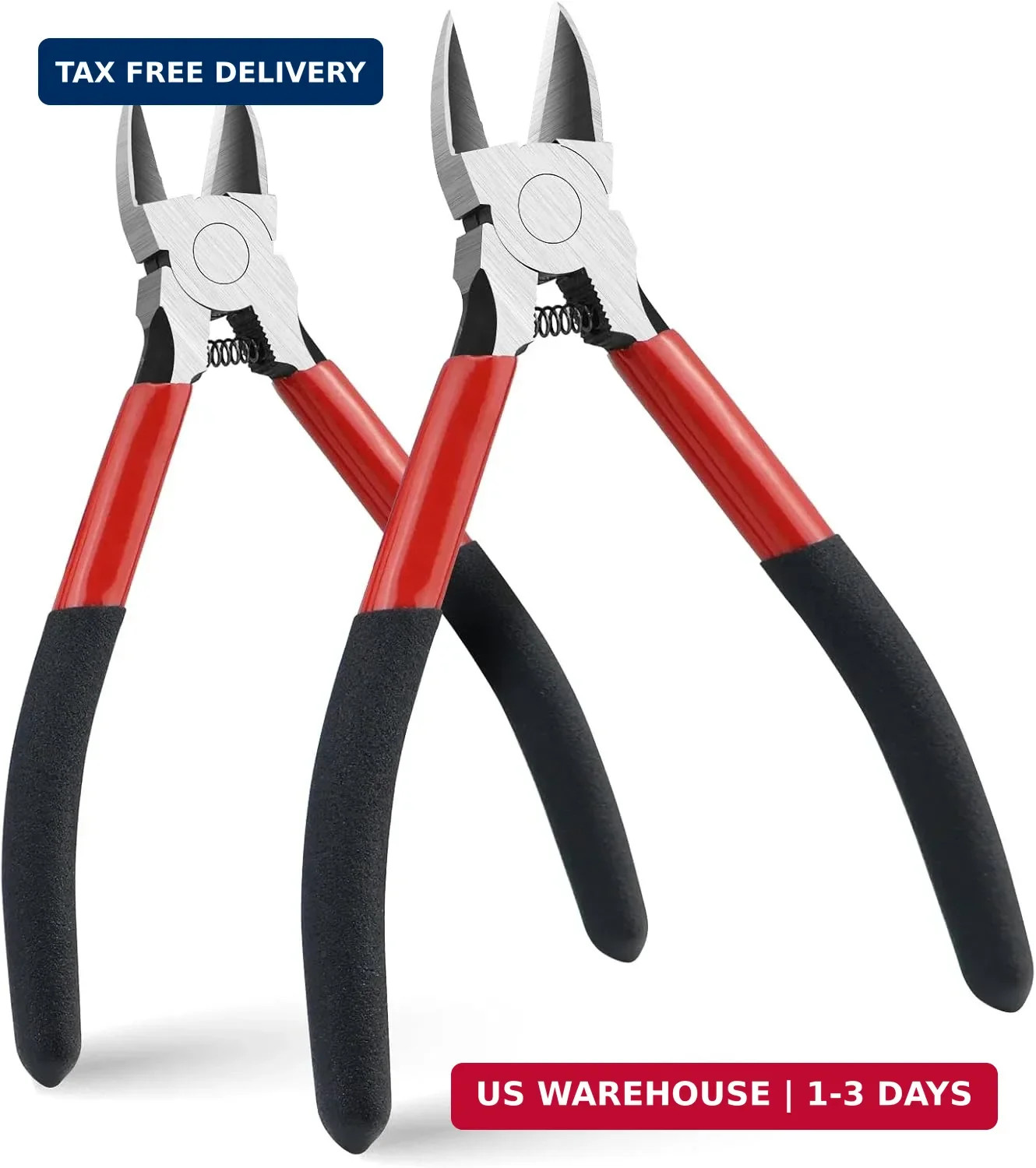 2PCS Wire Cutters Side cutter Cable 6/5" Heavy Duty Cutting pliers Carbide Steel