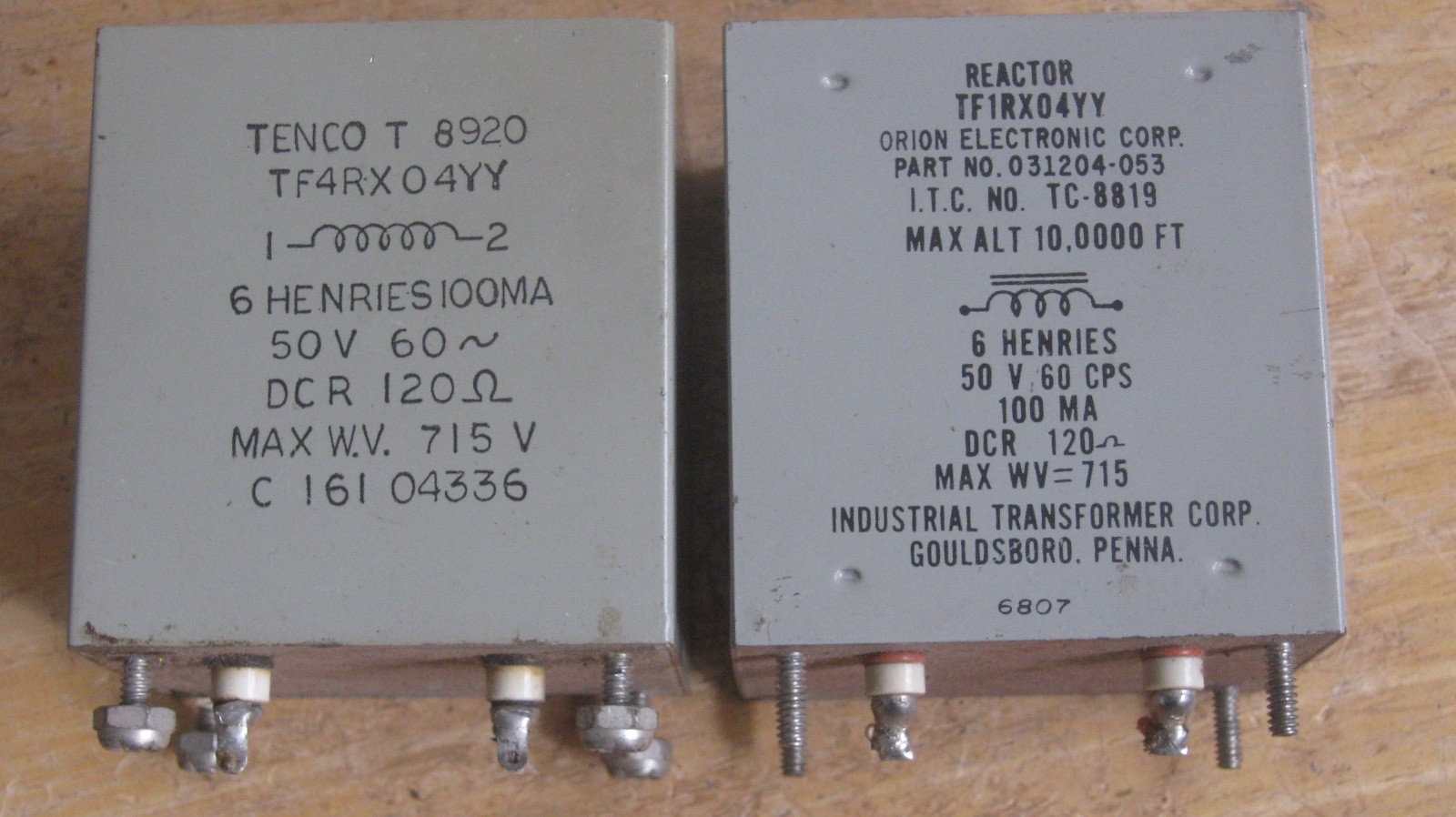 pair 6H 100ma chokes
