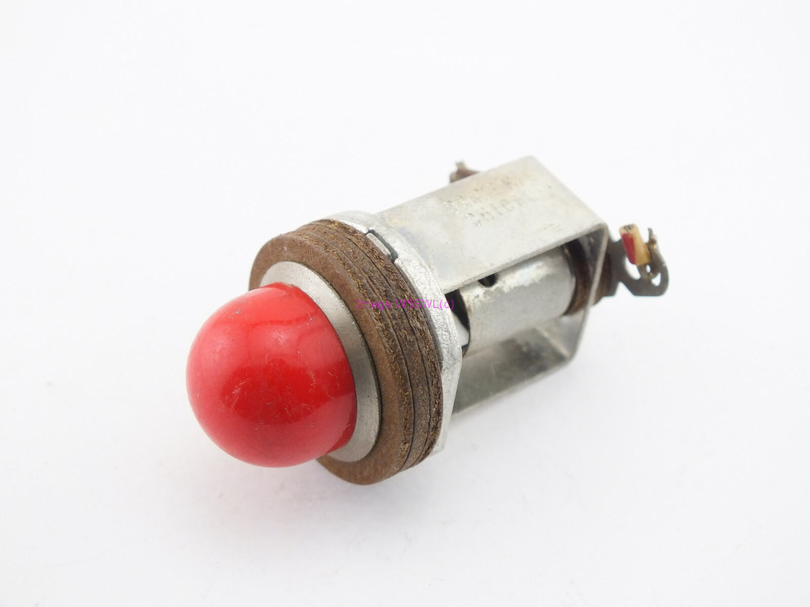 Panel Mount Red Lamp Holder Assembly - Screw On Lens - Fits 1819 Bulb (bin24)
