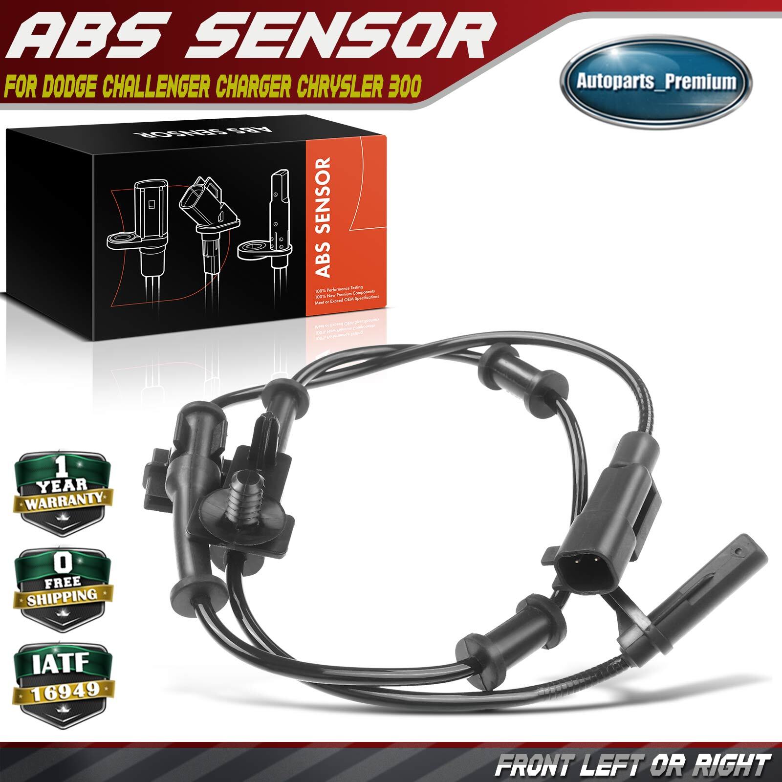 Front LH or RH ABS Wheel Speed Sensor for Dodge Challenger Charger Chrysler 300