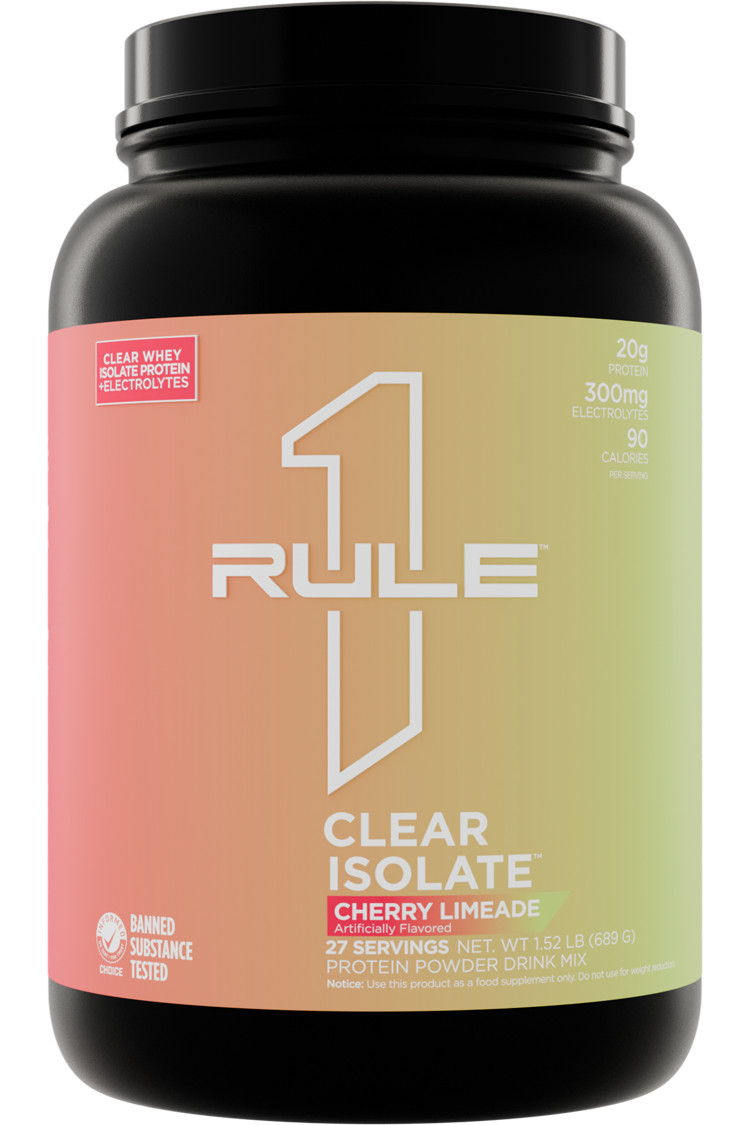 RULE ONE PROTEINS R1 CLEAR ISOLATE Refreshing Whey Electrolytes 27 Servings
