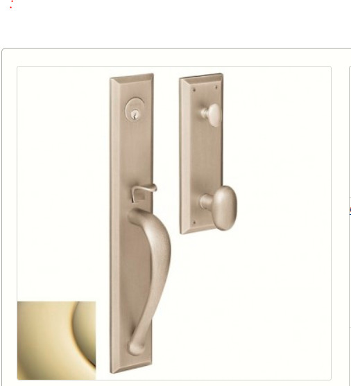 Baldwin 6403003ENTR Estate Cody Full Escutcheon Single Cylinder Handleset Polish