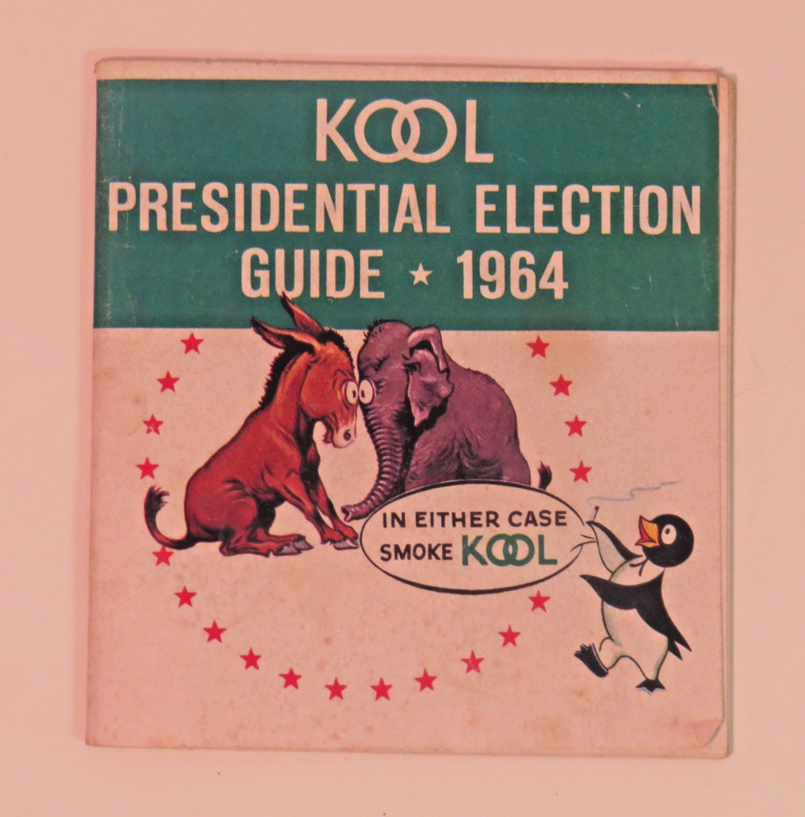 Vintage KOOL Cigarettes 1964 Presidential Election Guide 4" x 4.25" Hard to find
