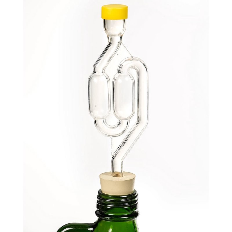 Fermentap S-Shaped Airlocks & Stoppers to Home Brew and Ferment, 4 Pack