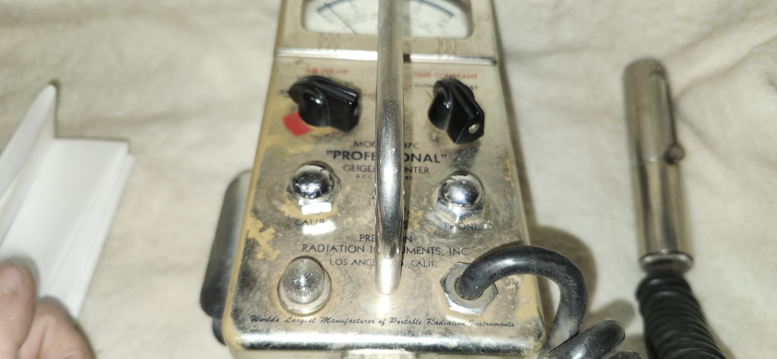 GEIGER COUNTER Model 107C Precision Radiation Instruments Original Case Military