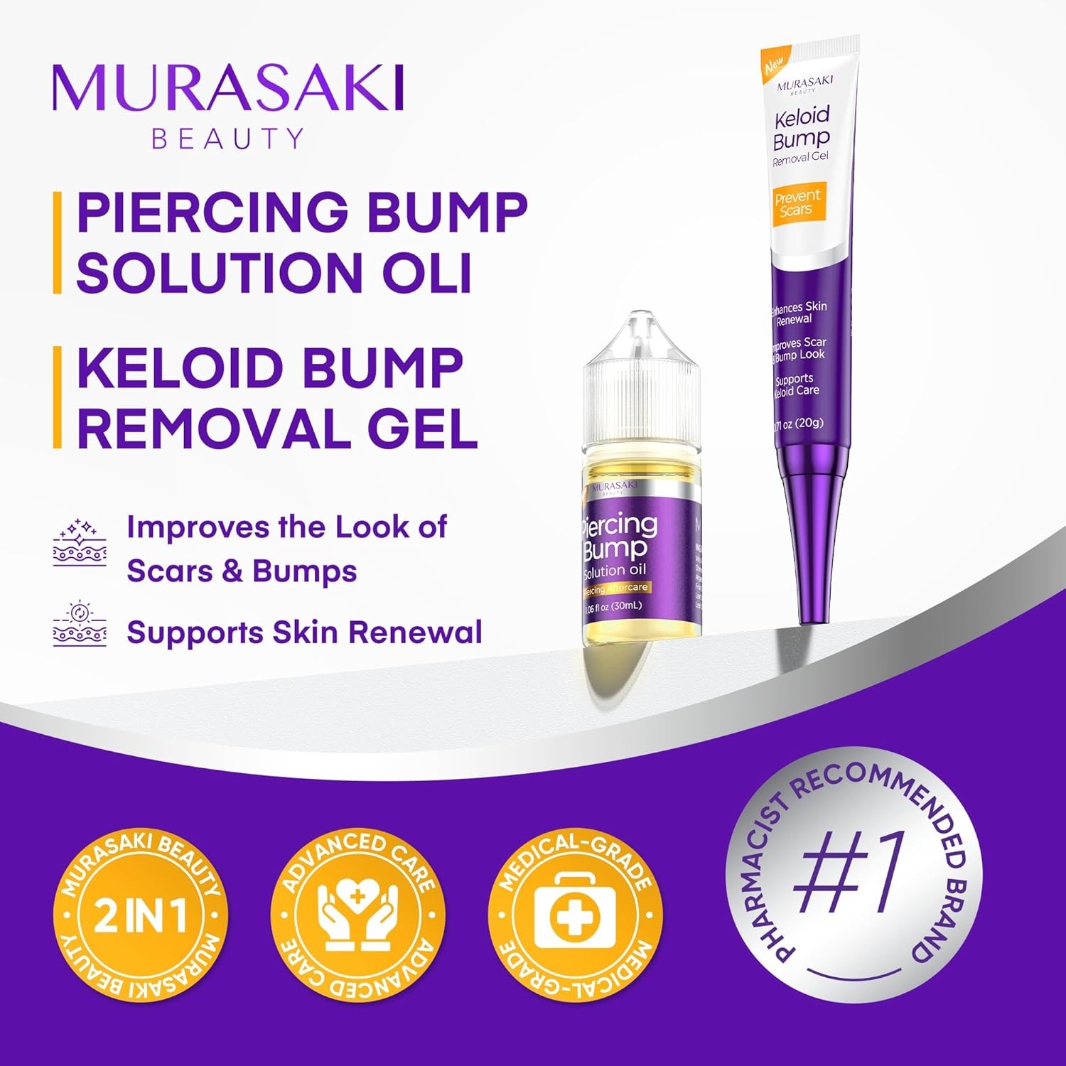 Piercing Keloid Bump Solution Kit | Aftercare Treatment with...