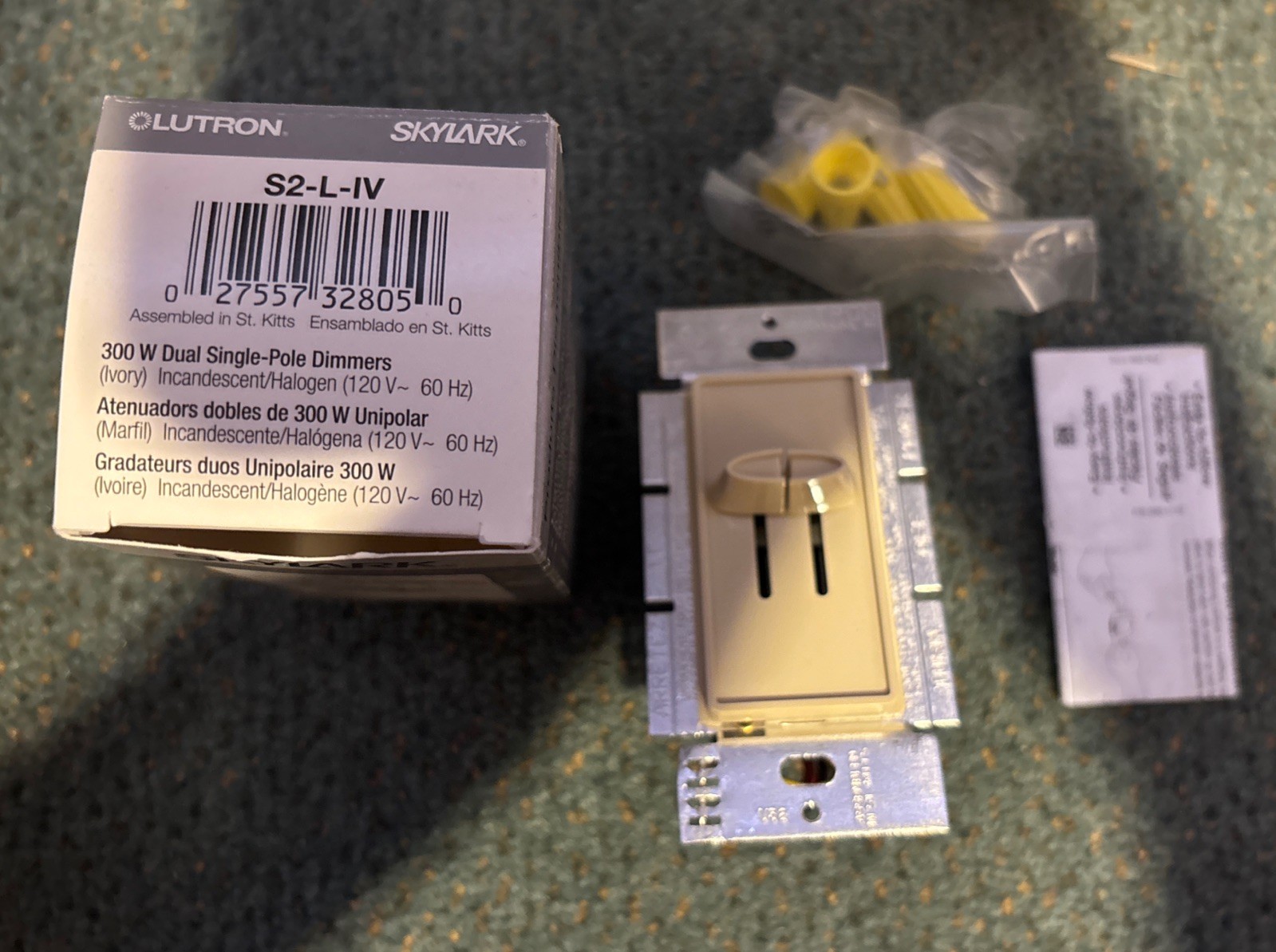 LUTRON ELECTRONICS INC S2-L-IV  Lighting DUAL DIMMER IVERY