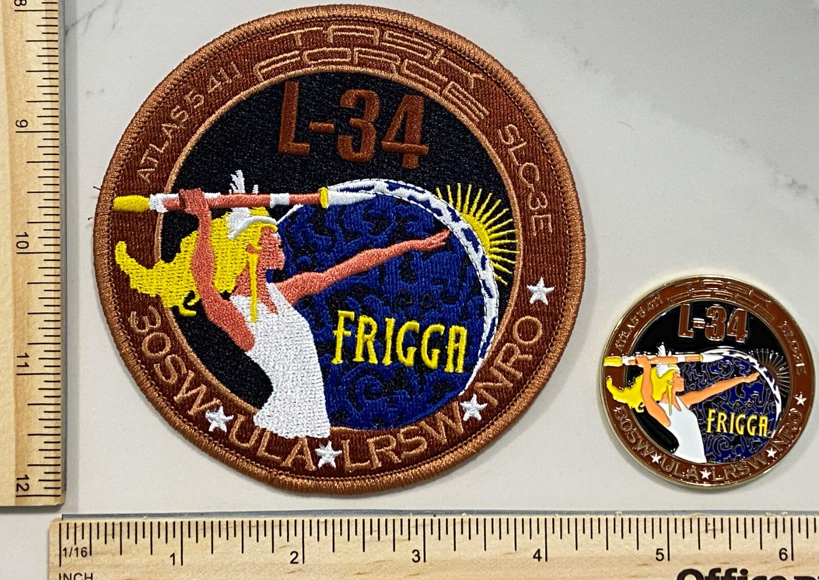 MILITARY BLACK OPS COIN AND PATCH - NROL-34 VERSION (A) FRIGGA TASK FORCE