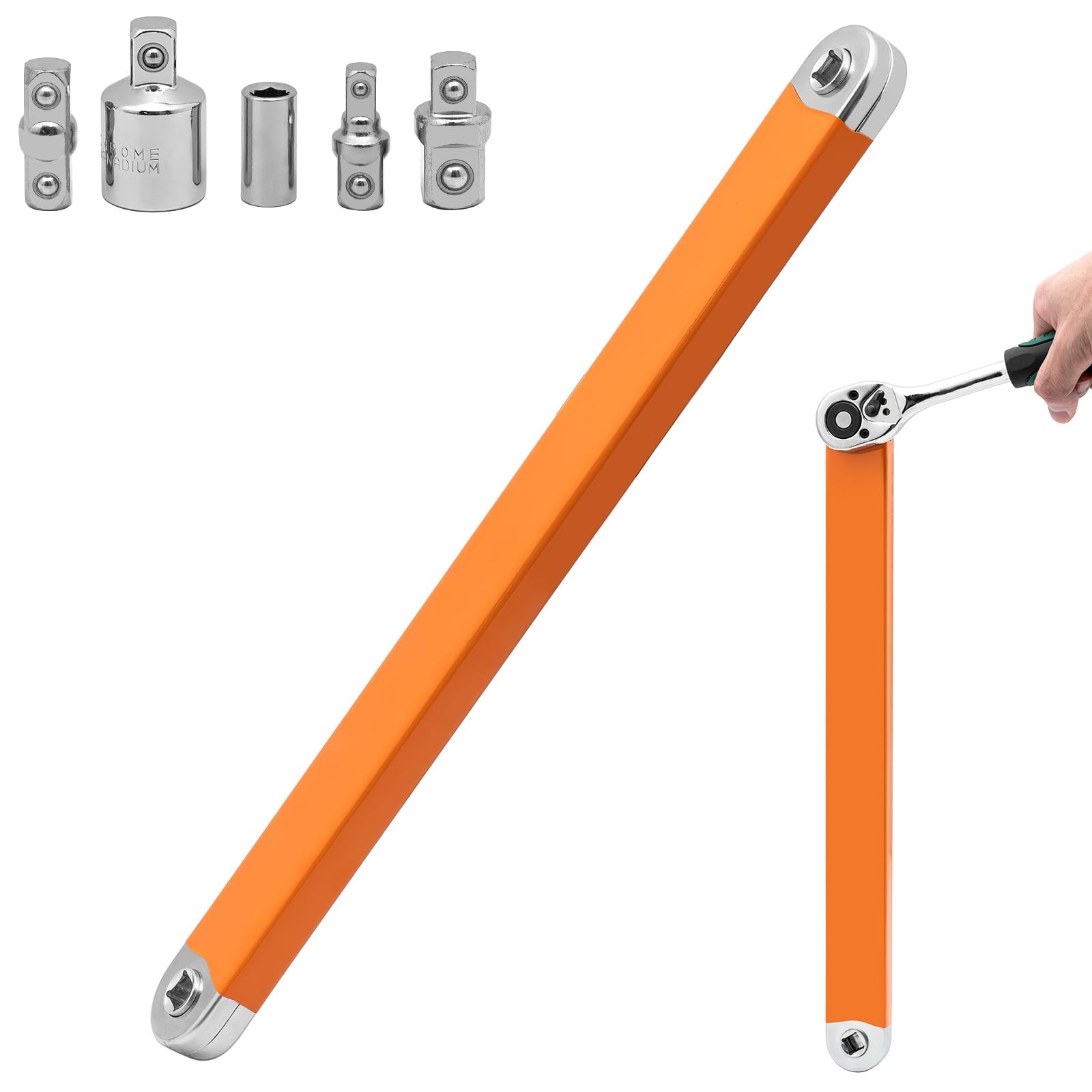 Offset Extension Wrench Impact,Ratchet Extension Set for Tight Spaces,3/8" Dr...