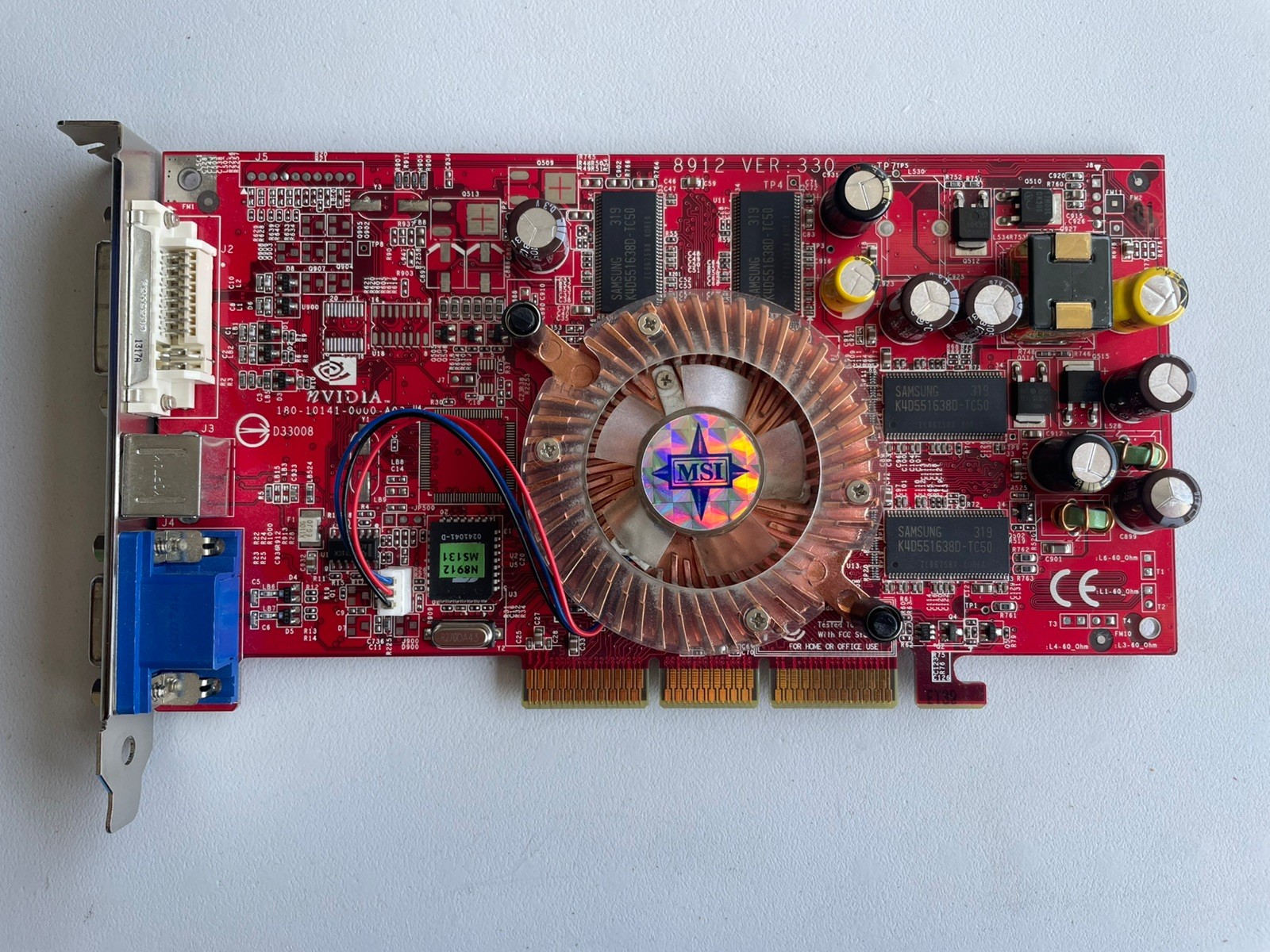 AGP Video Graphics Card | MSI Nvidia FX5600 | 8912 Ver. 330