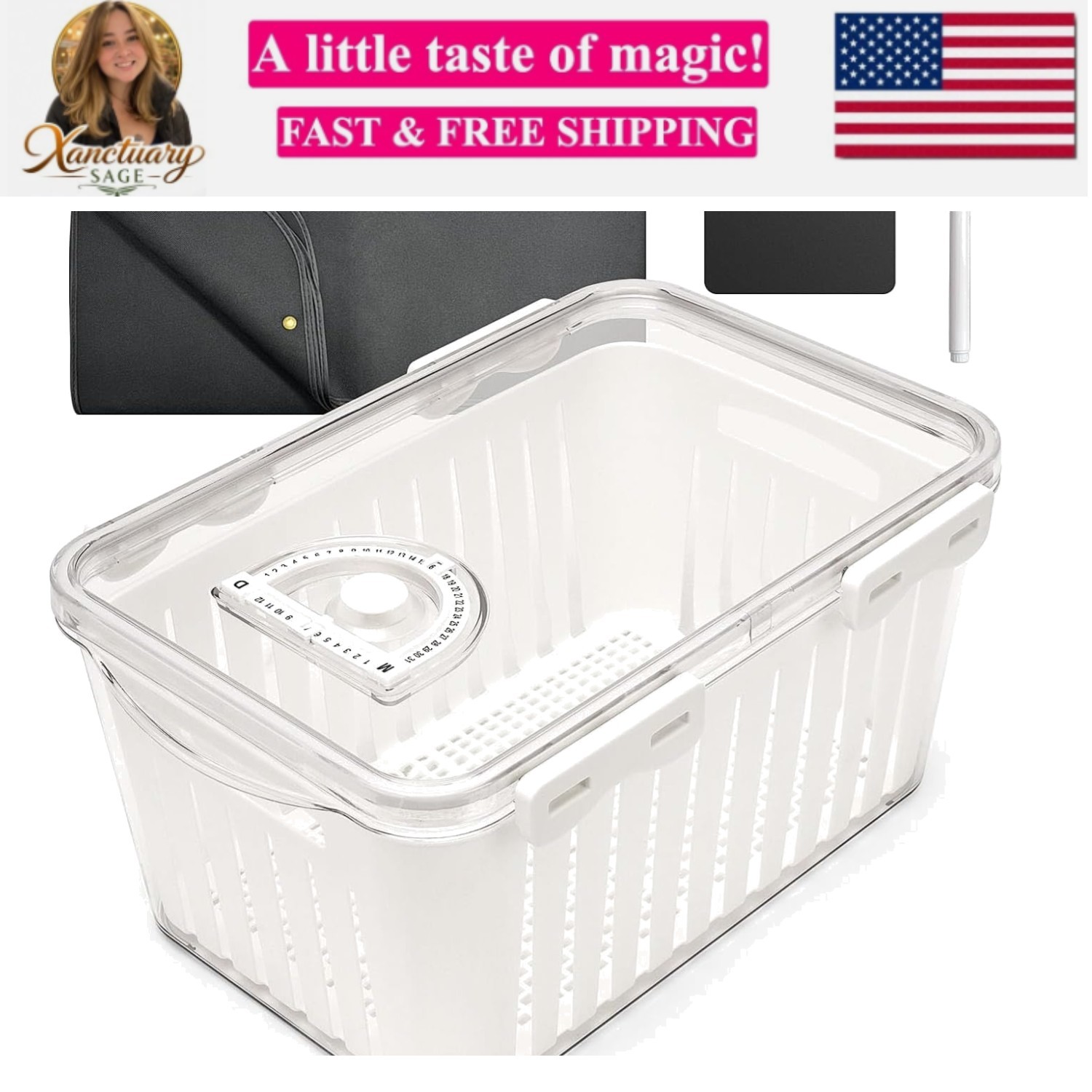 10L Silica Gel Flower Drying Box, One Step Retrieve Dried Flowers, 12.6''L X ...
