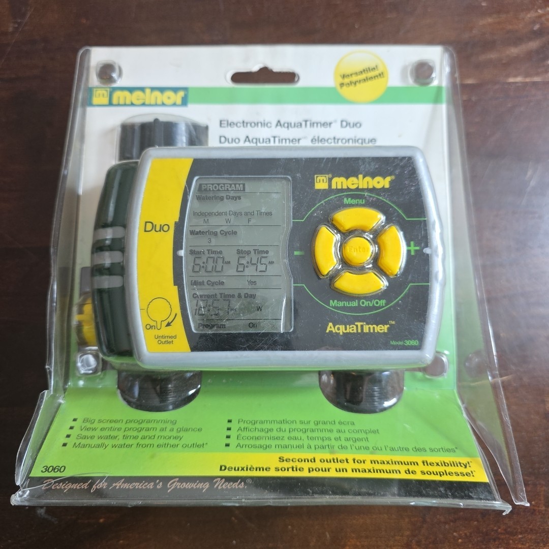 Melnor 3060 AquaTimer Duo Electronic Water Timer & Orbit Timer Valve - NEW