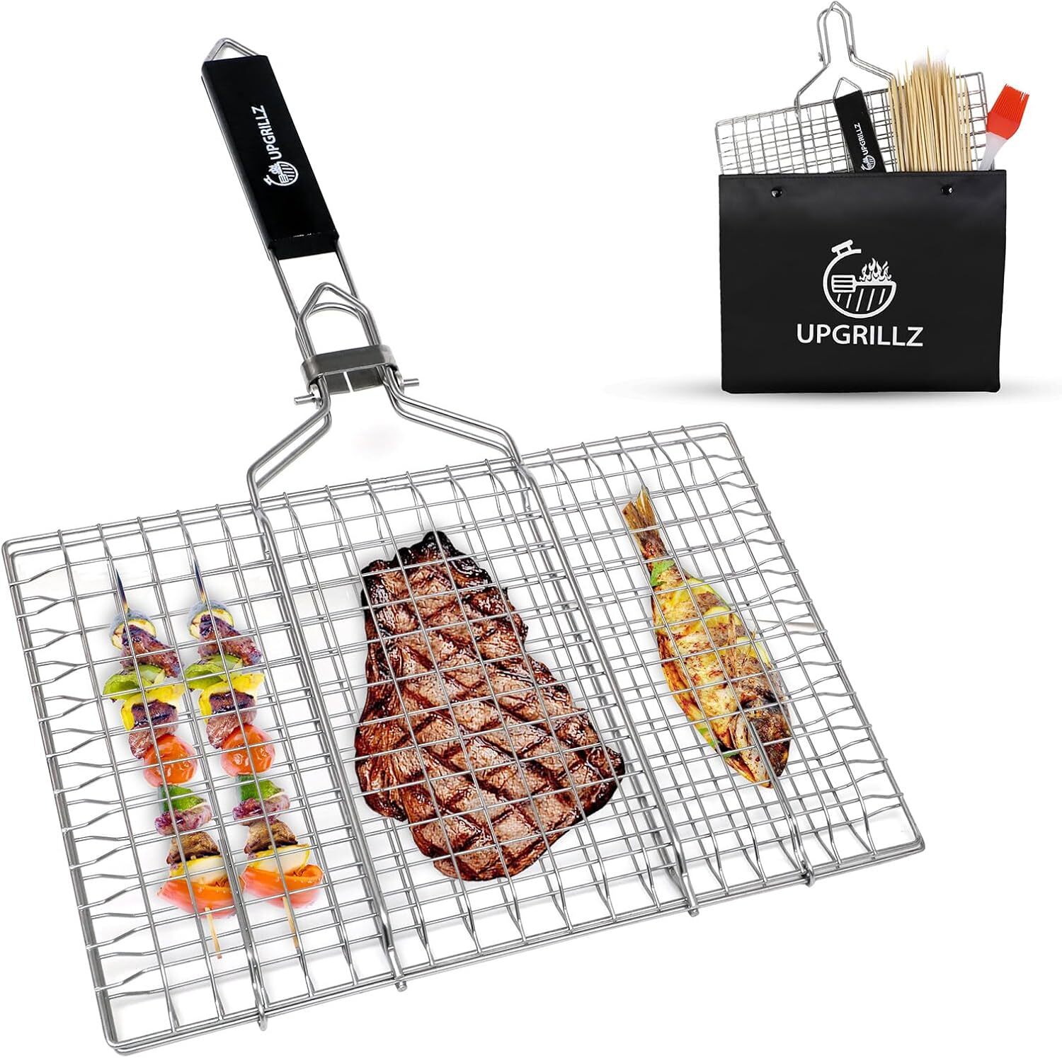 Cesta de la barbacoa del patio trasero para asar carne de pescado de pollo nuevo